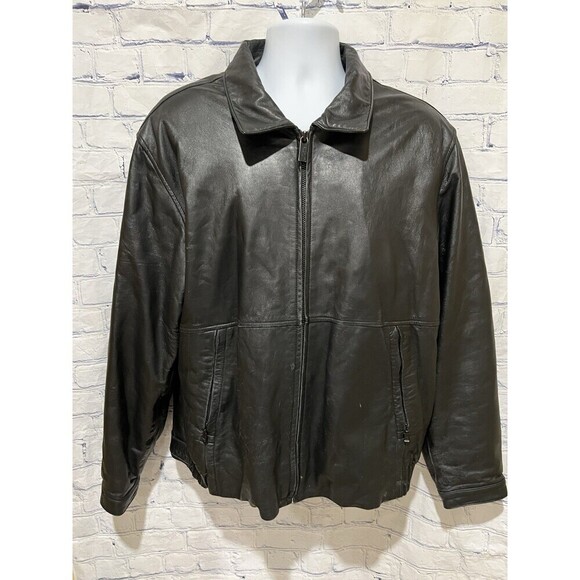 KENNETH COLE REACTION, Vintage, Men's Genuine Lambskin Leather James Dean Large - Picture 1 of 8